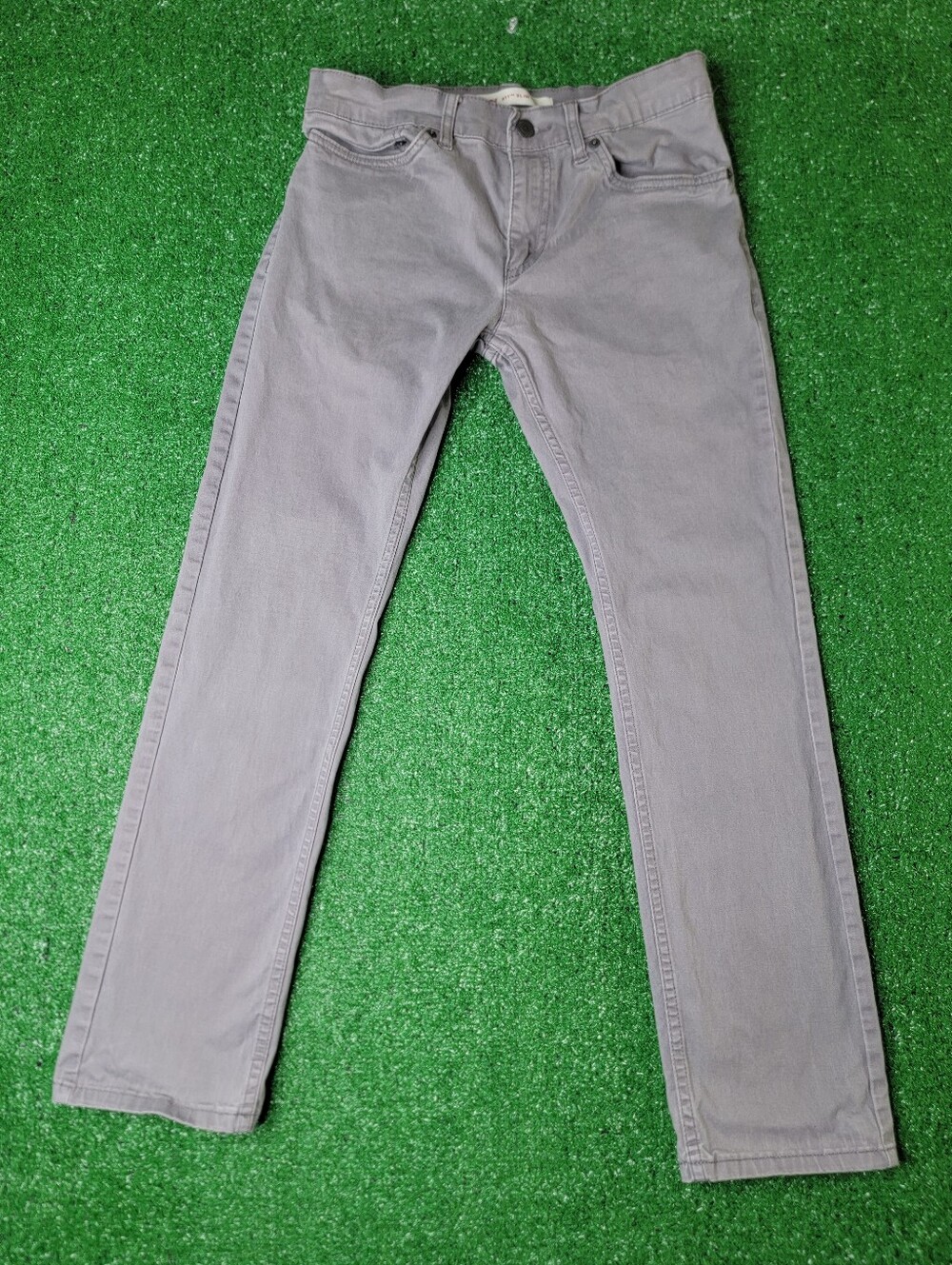 Levis 511 Slim Fit Boy's Gray Pants 16 Regular 28x28 Button Fly Zip Pockets Kids